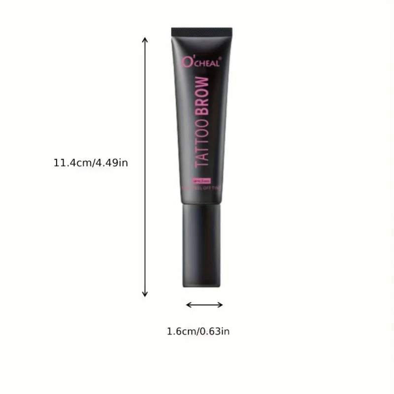 1PC Dye Eyebrow Gel, Semi-Permanent Long Lasting Brown Eyebrow Tattoo Tint Sweatproof Film Forming Tearing Off Eyebrow Cream Zpaxo