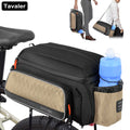 Cycling Rear Seat Bag Multifunction Large Capacity Multi-Compartment Tail Bag Reflective Mountain Commuter Long-Distance MTB Zpaxo 04F off-white