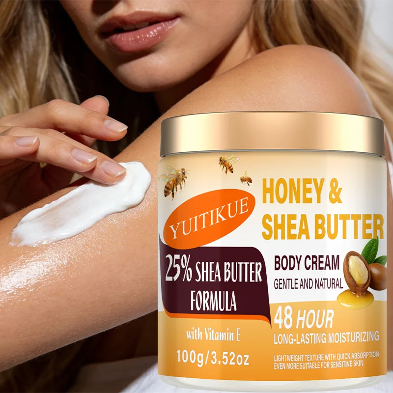 YUITIKUE 25% Shea Butter Body Cream 100g | 48H Moisturizer Body Moisturizer Cream Zpaxo