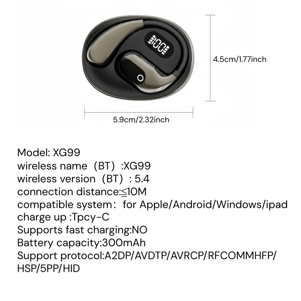 Ear Buds Wireless Earbuds Bluetooth Headphones 80H Playtime LED
