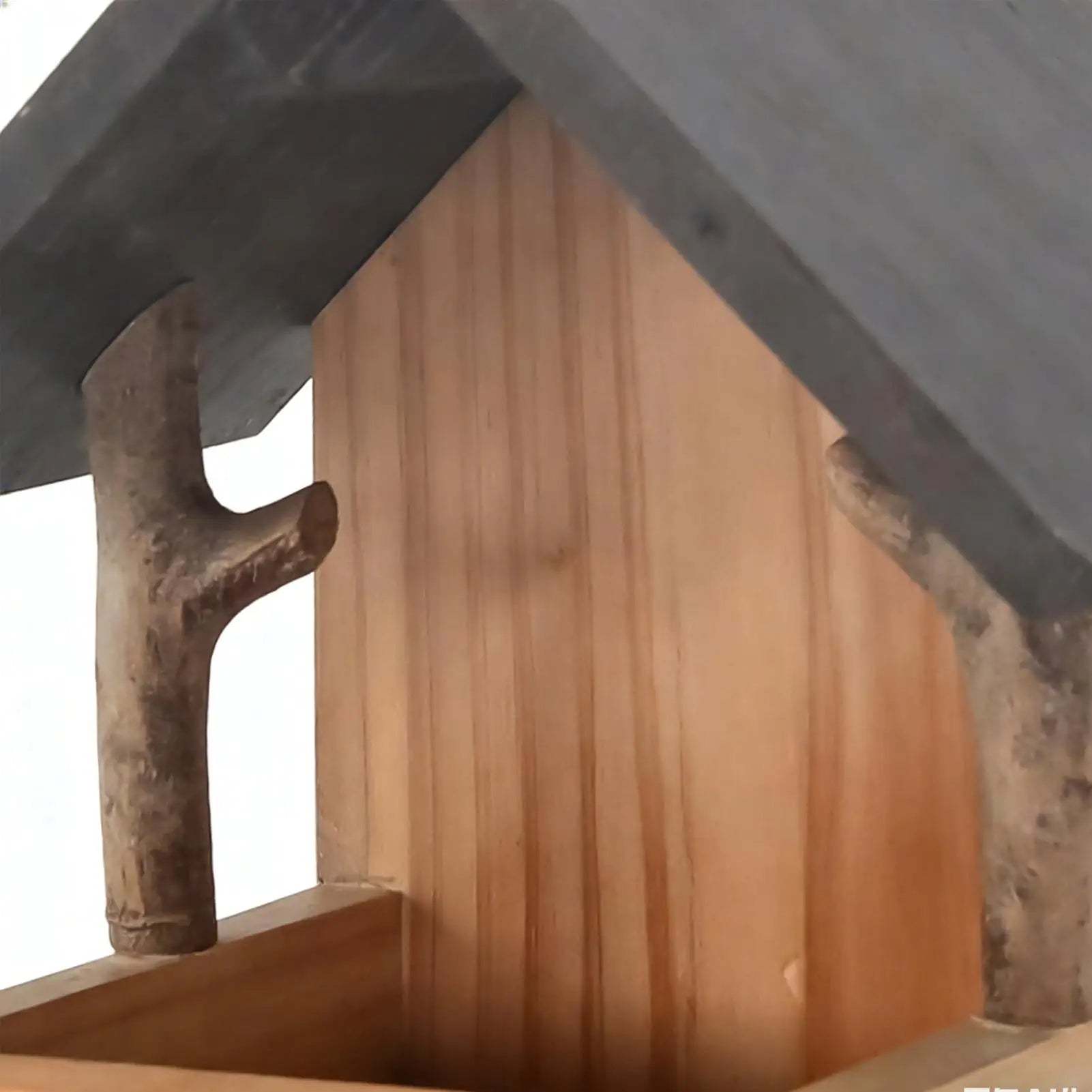 Bird House Feeder Wall Mount Wooden Weatherproof Feeding Tool Balcony