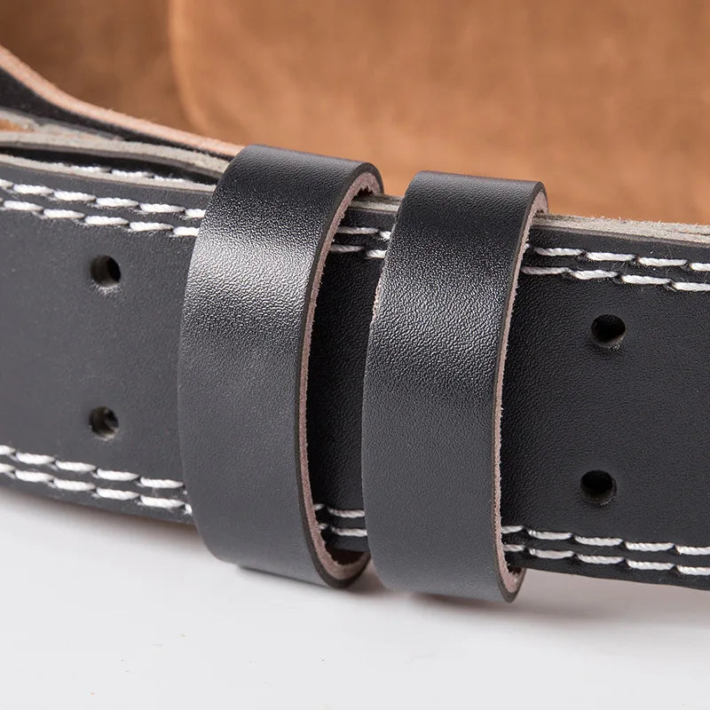 Waist Support Sports Safety Belt Protection Fitness Deep Squat Hard Pull Weightlifting Belt PU Leather Fitness Belt Protection Zpaxo