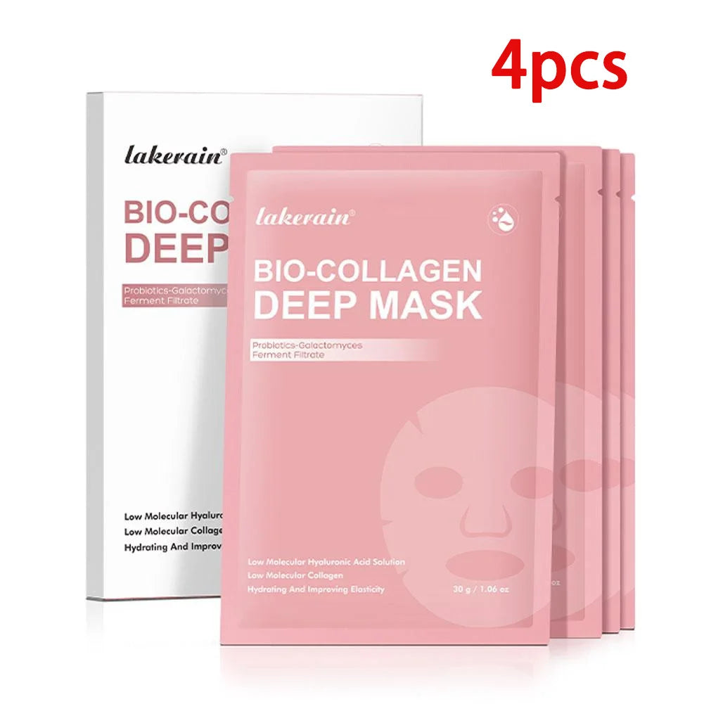 Bio Collagen Real Deep Mask Overnight Hydrogel Facial Mask Pore Minimizing Collagen Supplement Anti Wrinkle Sleeping Face Mask Zpaxo 4pcs