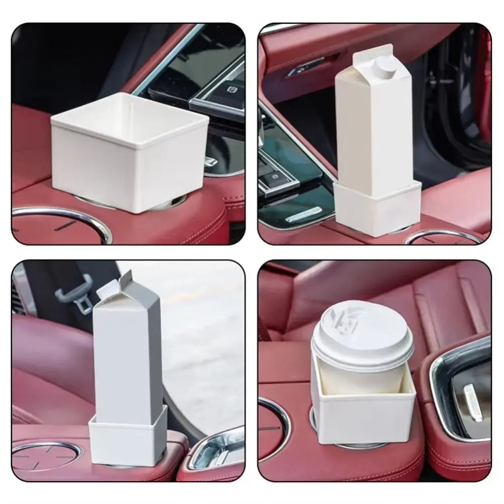 PP Plastic Car Storage Box 11.8cm X 6.5cm Multi-Functional Console Pocket Milk Storage Square Design Seat Pocket Organizer Zpaxo