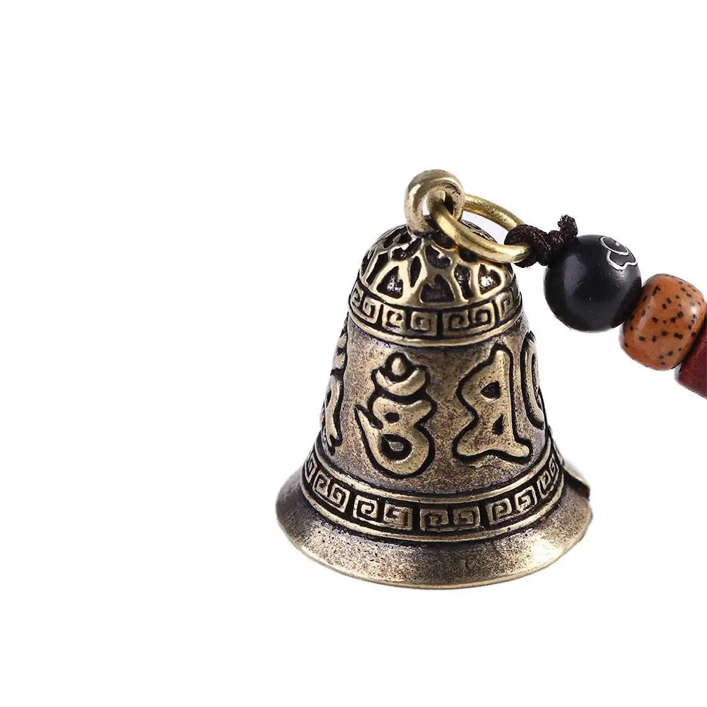 Lucky Rope Interior Accessories Brass Bell Lanyard Pendants Six-word Zpaxo