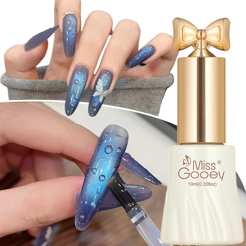 8/10ml Water Drop Top Coat Non Wipe Spring Summer Collection Clear Versatile Water Drop Shape High Gloss Nail Art Functional Gel Zpaxo