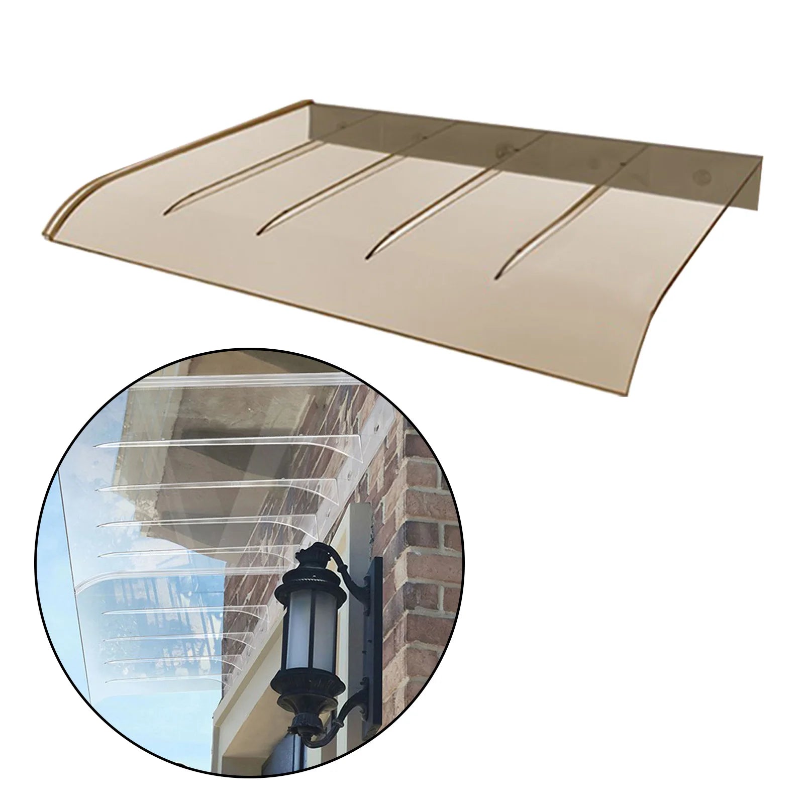 Window Awning Door Canopy Easy to Install Impact Resistant Sun Shetter Cover for Garage Balcony Garden Exterior Front Door Zpaxo