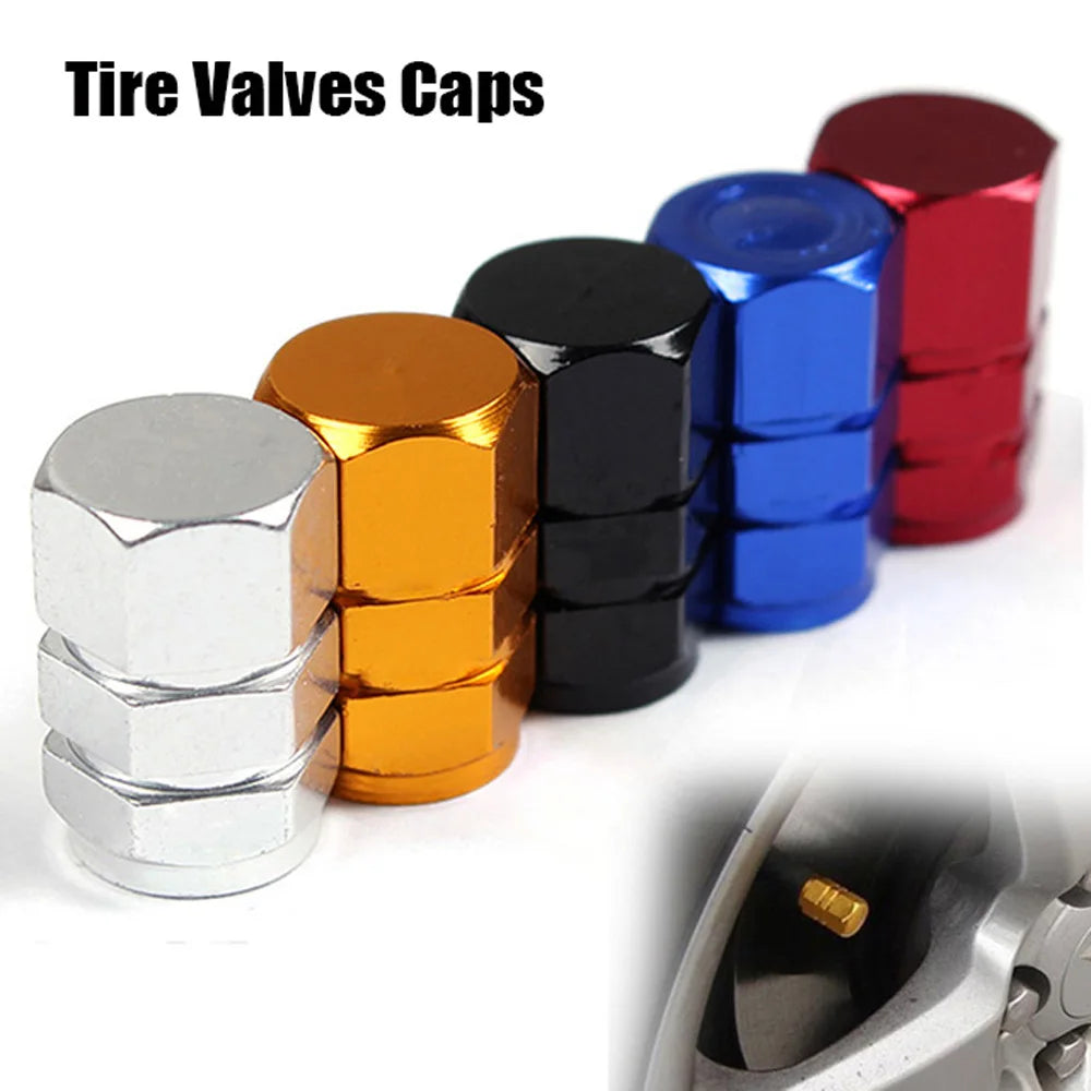 Aluminum Tire Valve Stem Caps – Universal Car, Bike & Truck Fit