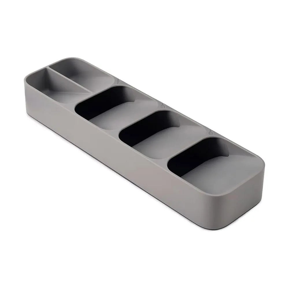 Multi-purpose Cutlery Storage Tray Cutlery Fork Spoon Compartmentalized Organizer Kitchen Drawer Categorized Storage Boxes Zpaxo Grey-1PC