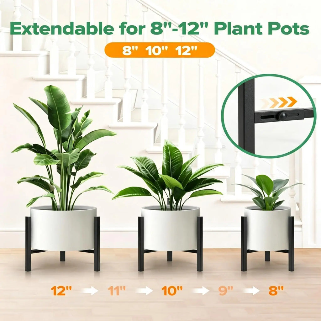 Adjustable Plant Stand Indoor Metal Triangular Holder Waterproof