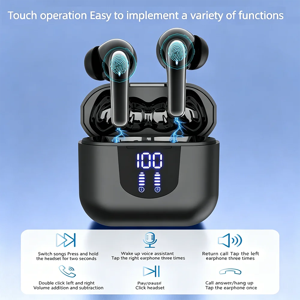KEBIDUMEI Bluetooth 5 4 Earphones Wireless Headphones Hifi Stereo