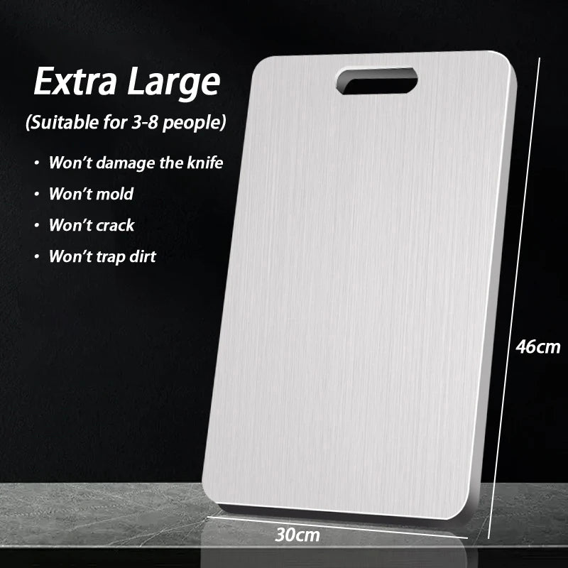 Stainless Steel Cutting Boards Kitchen Food Thickened Double Sided Zpaxo E
