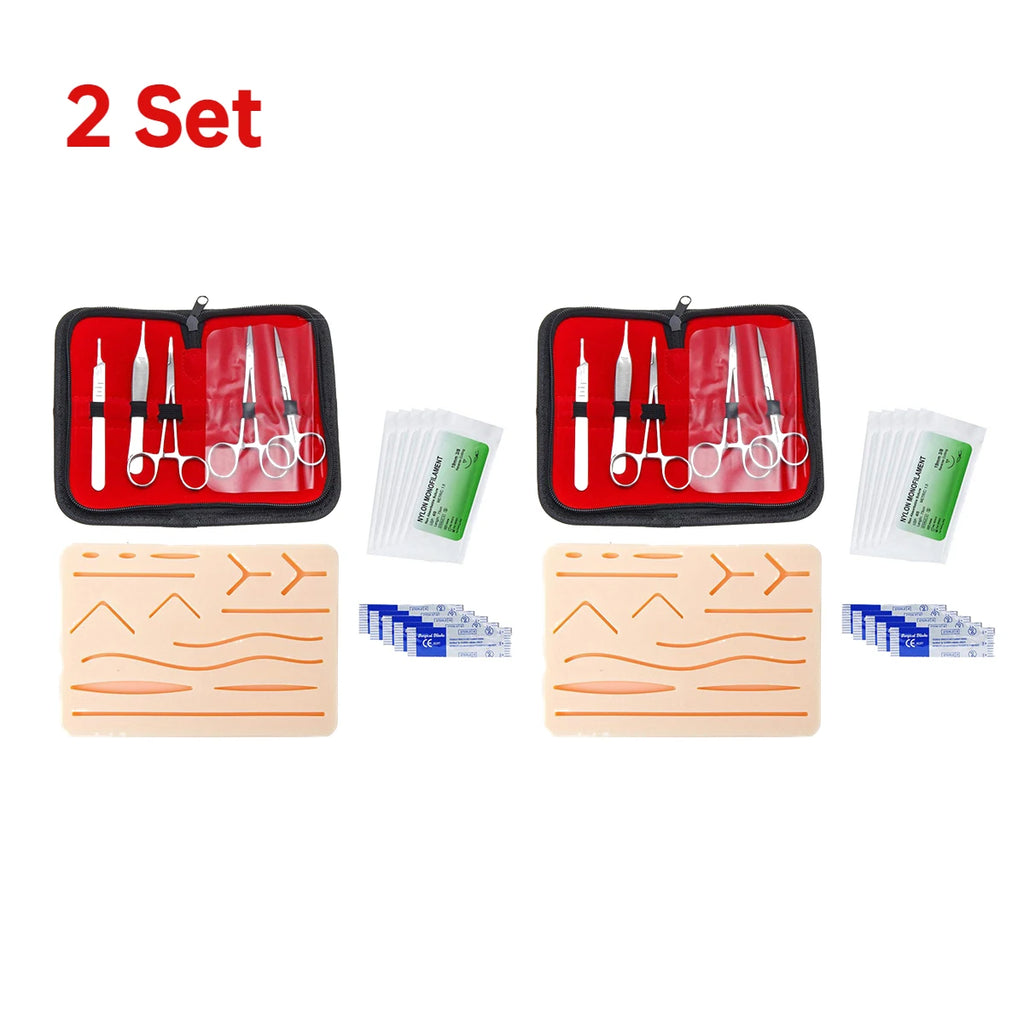 4-1set Simulation Wounds Suture Training Pads Human Traumatic Skin Model kit for Medical Student Suture Laboratory Equipments Zpaxo 2Set