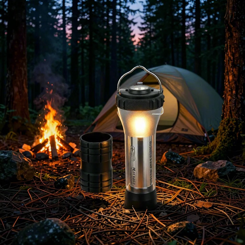 LED Lighthouse Camping Lantern USB Rechargeable 3000mAh Portable Flashlight Tent Light Outdoor Emergency Lamp for Hiking Camping Zpaxo only lamp