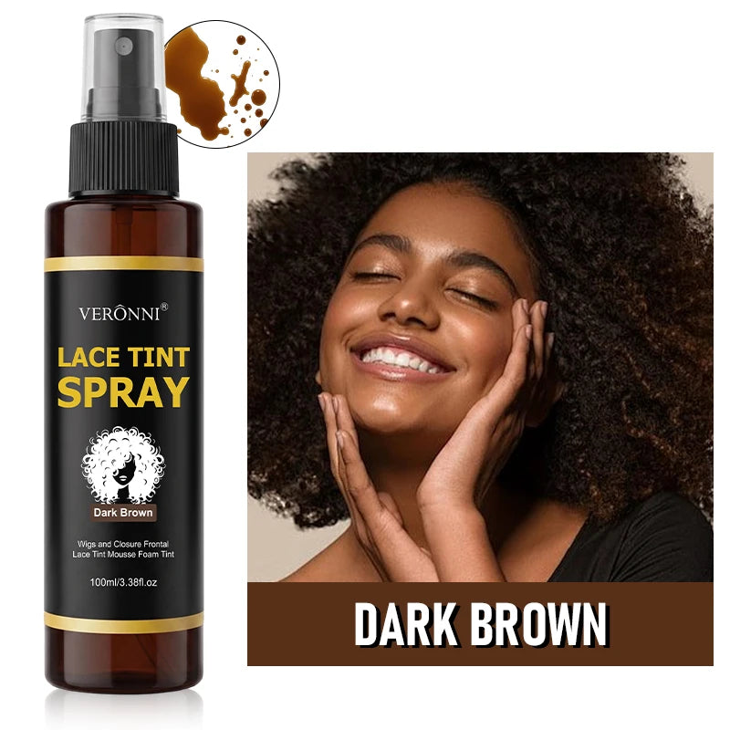 Glueless Lace Melting Spray Holding Wig Strong Hold Dyed Care Glue Zpaxo DARK BROWN