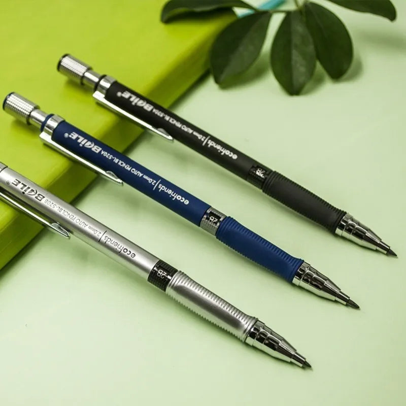 2mm Mechanical Pencil Set with Color/Black Lead Art Drawing Design Automatic Pencil Writing Student Office School Stationery Kit Zpaxo