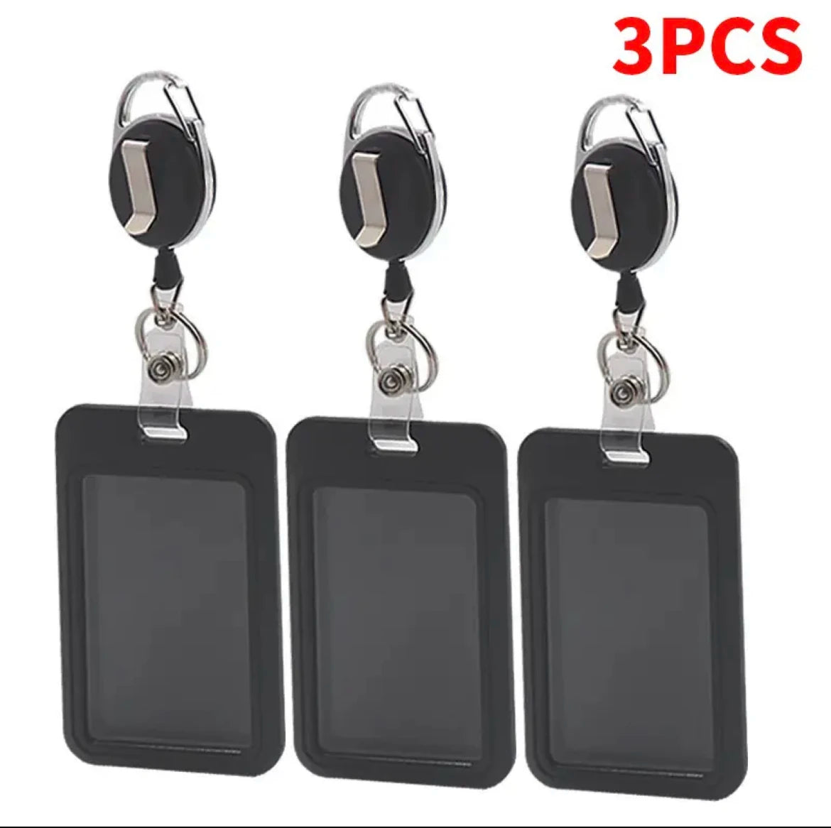 Retractable Lanyard ID Badge Holder Set – Hard Shell Card Case