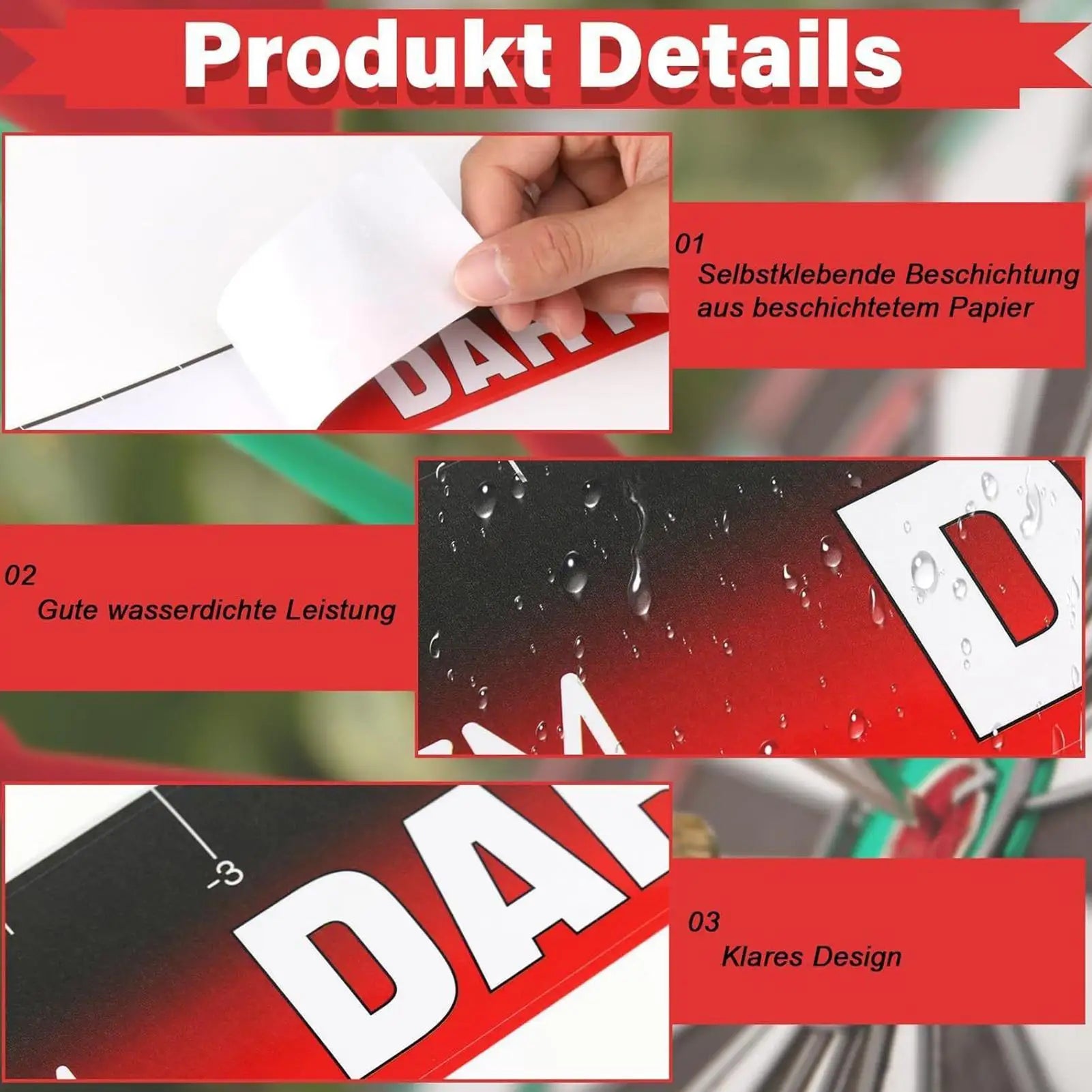Repositionable Dart Throw Line Floor Sticker Tape Non Slip Oche Game