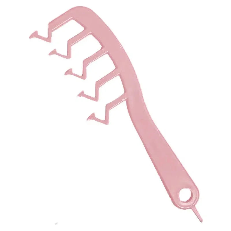 Wood Comb Professional Healthy Paddle Cushion Hair Loss Massage Brush Hairbrush Comb Scalp Hair Care Healthy bamboo comb Zpaxo Pink 1