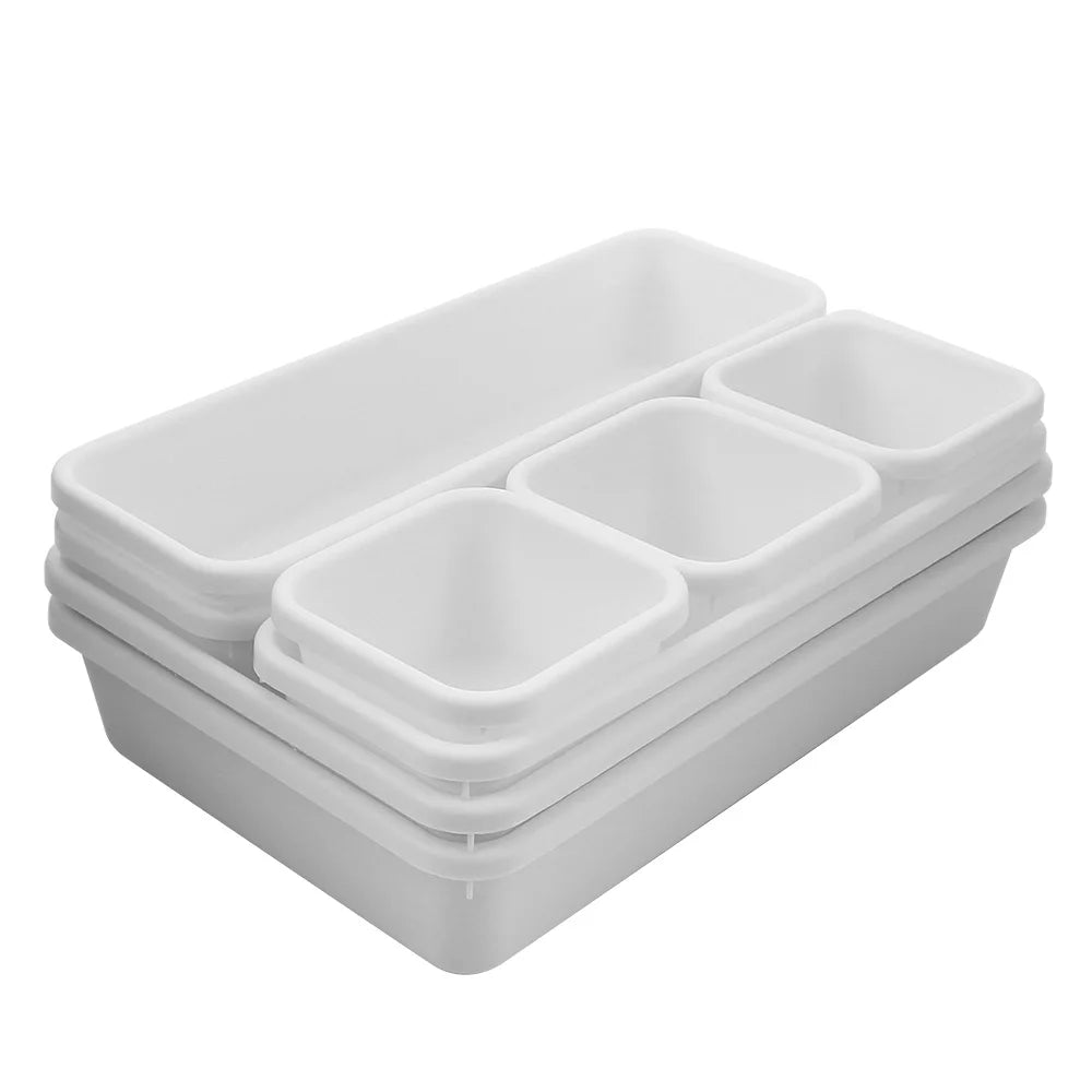 Make Up Organizer Box Storage Drawer Closet Cover Kitchen Bathroom Zpaxo WHITE
