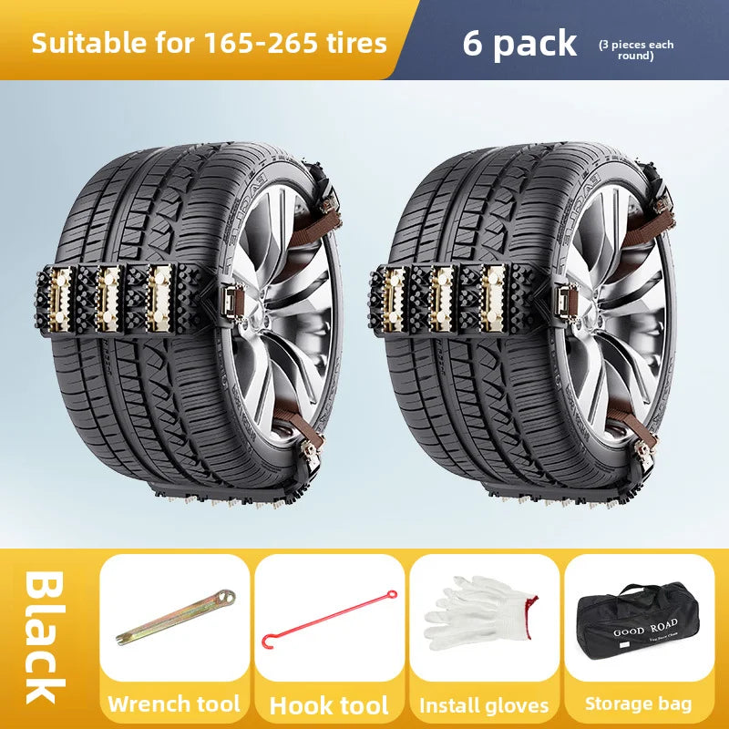 Universal TPU Snow Tire Chains – Anti-Skid Car & SUV Winter Grip