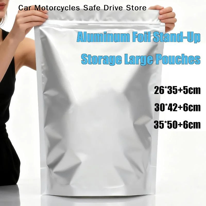CM10Pcs Aluminum Foil Stand-up Bags Reusable Airtight Smell Proof
