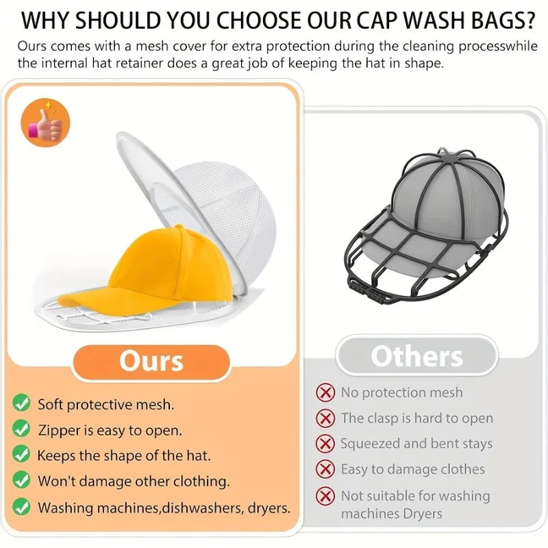 Washing Machine Cap Cleaning Cage Washer Mesh Bag Baseball Suitable