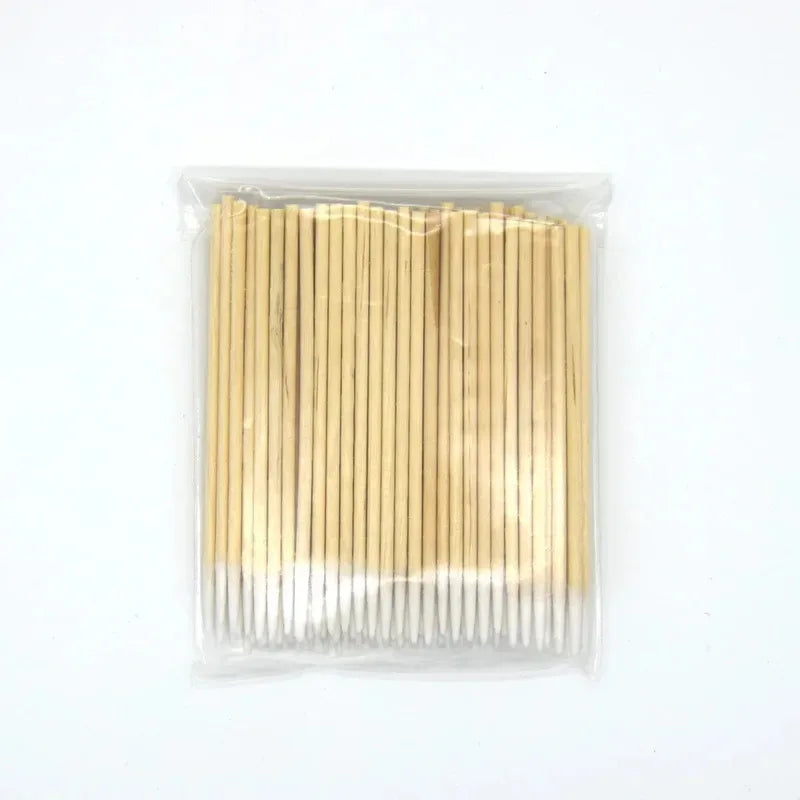 Lint-Free Wooden Nail Cotton Swabs – 100/300/600 Pack