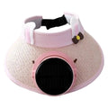 Sun Hat With Fan Solar Hat With Built In Fan Visor Cooling 3 Speed Adjustment For Yoga Hiking Festival Vacation Outdoor Garden Zpaxo pink United States