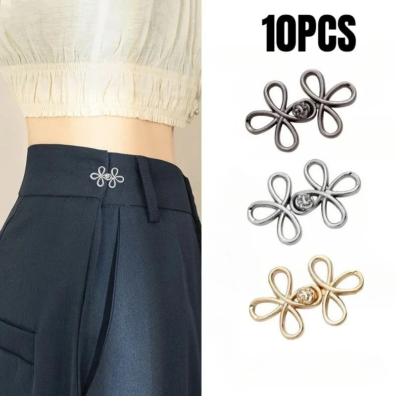 Clover Waist Button Fastener Adjustable Metal Jeans Buttons