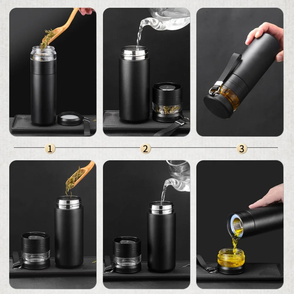 Multi-functional Outdoor Tea-water Separation Insulated Cup 316