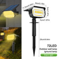 Outdoor 72 68 LED Solar Landscape Spotlights IP65 Waterproof Light 3 Zpaxo 72LED Warm White 1PC