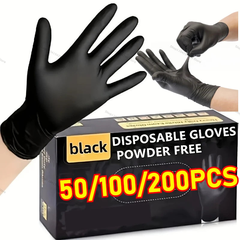 Gloves Disposable Nitrile Black Xl Latex Gloves Pvc Gloves Housework Cleaning Car Industry Gardening Cooking Tools Zpaxo