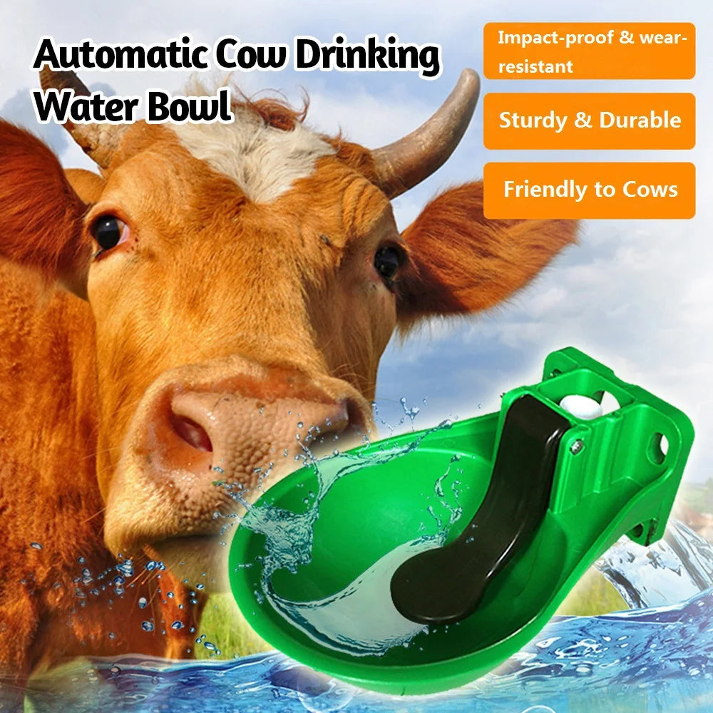 Water Bowl for Small Animals Automatic Cow Drinking Water Bowl Livestock Waterer ABS Material for Cow Horse Donkey Sheep Zpaxo