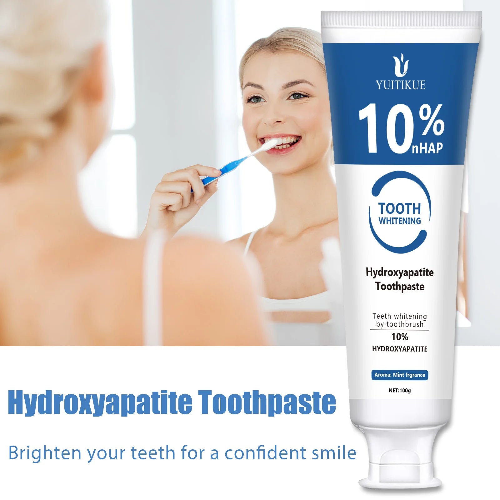 YUITIKUE 10% Hydroxyapatite Toothpaste – Whitening & Enamel Repair Whitening Toothpaste Zpaxo