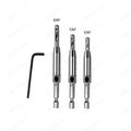 HSS Self Centering Hinge Drill Bit Positioning Hole Punching Set Door Window Cabinet Woodworking Hole Puncher Drill Bits Set Zpaxo 3pcs set