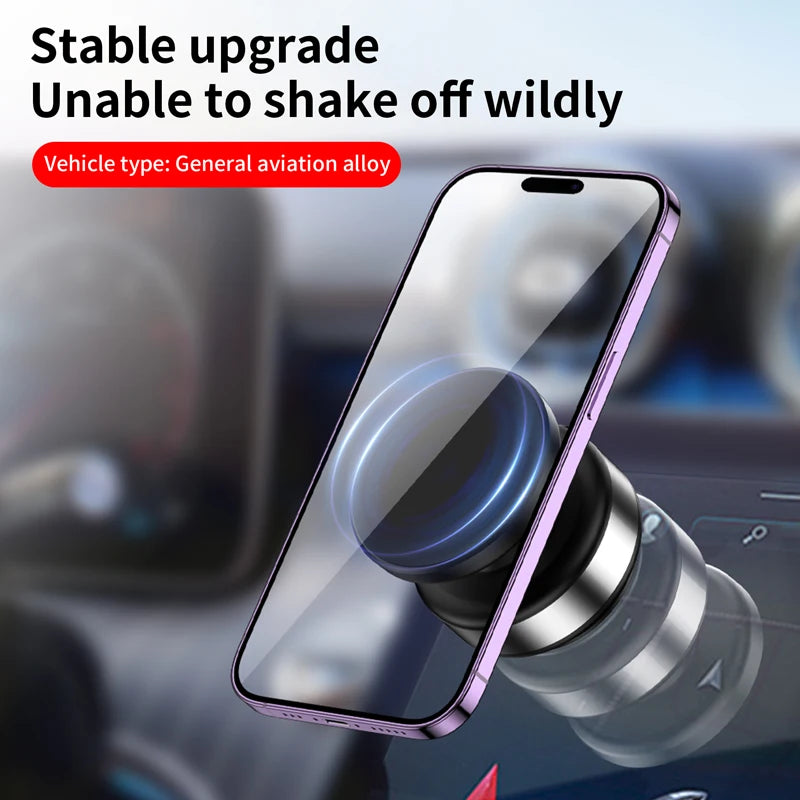Car Magnetic Vacuum Phone Holder 360° Swivel Wireless Charging Bracket Dashboard Support GPS in Car For iPhone 14 15 Samsung Zpaxo