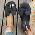 2025 New Women Slippers Thick Soled High Heels Slippers Fashion Bow Wedge Beach Sandals Designer Shoes Lightweight Slides Women Zpaxo black 41