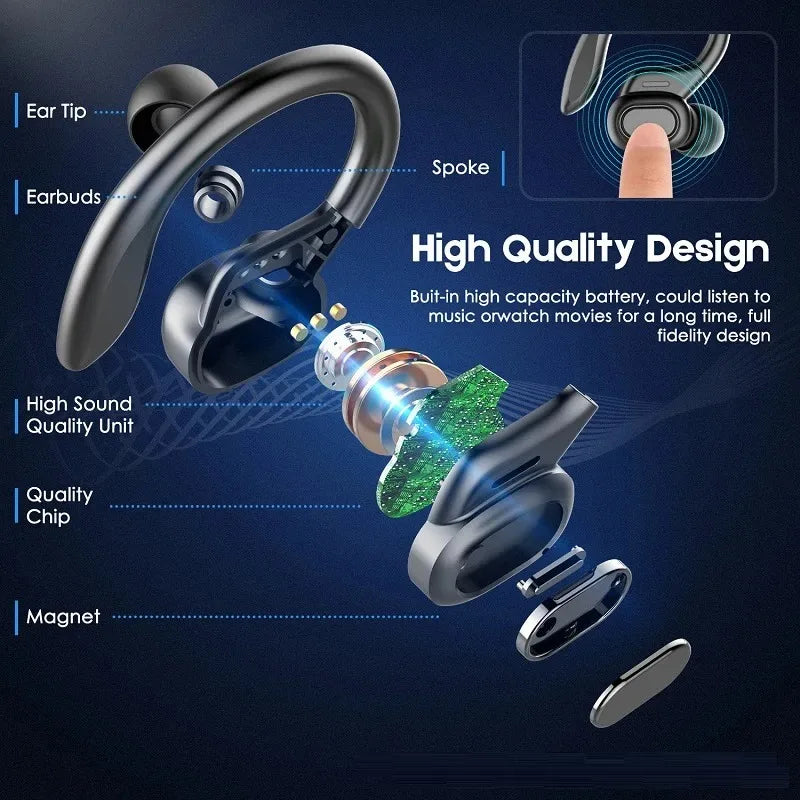 MONSTER S730 LED Digital Display Headset Bluetooth Earbuds Wireless