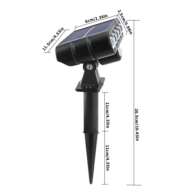 1 5LED Solar Wall Lawn Light Dual Use Outdoor Landscape Lamp IP65 Zpaxo
