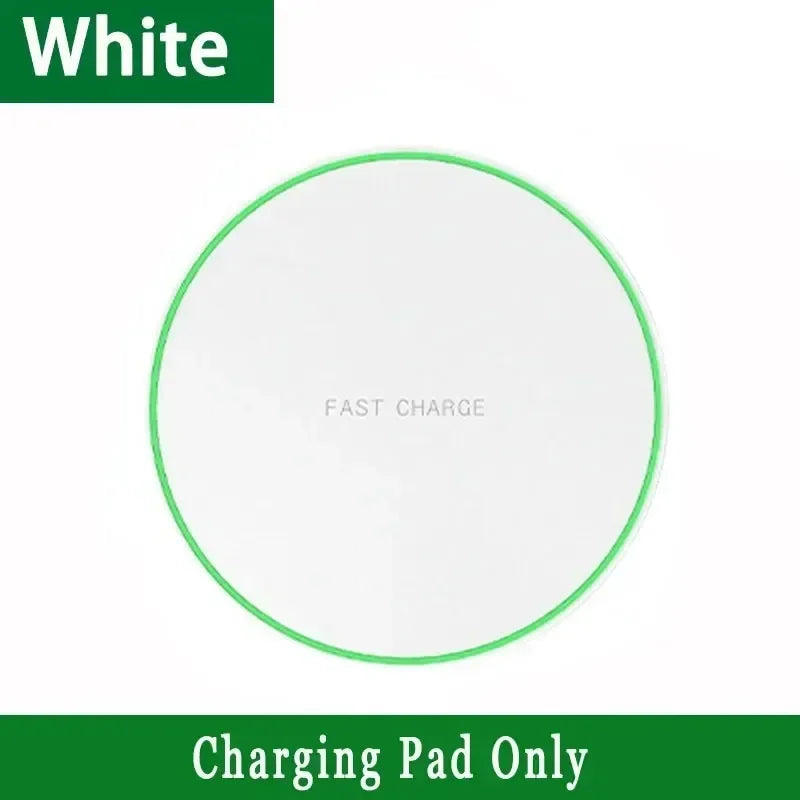 15W Wireless Fast Charging Pad – iPhone & Samsung Compatible Wireless Charging Pad Zpaxo White