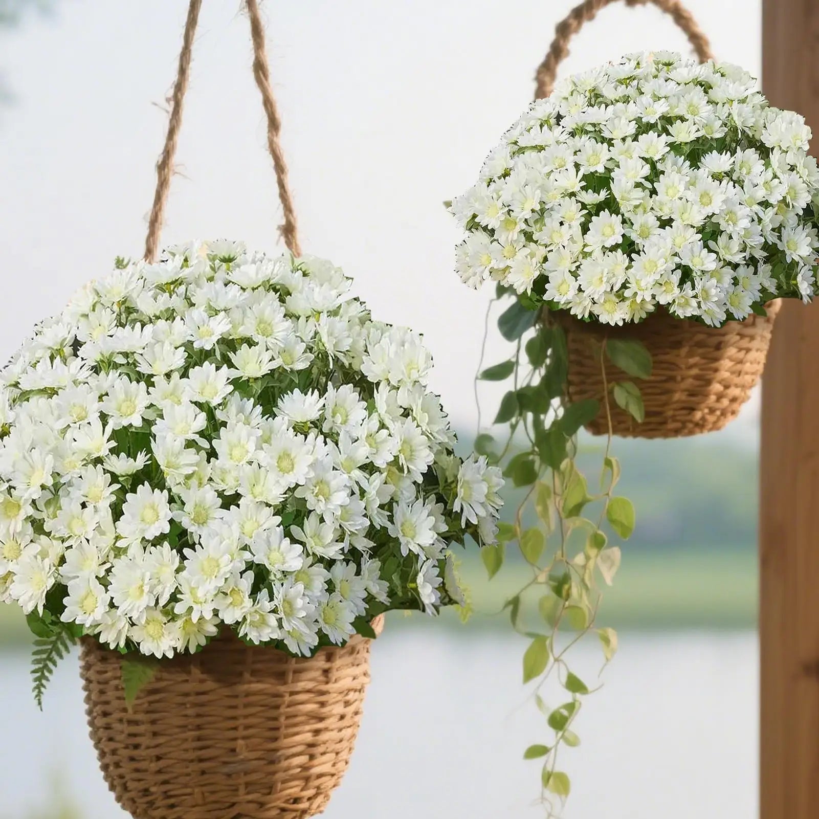 Artificial Mums Outdoors 10-Bundle Outdoor Sunset Fall Flowers