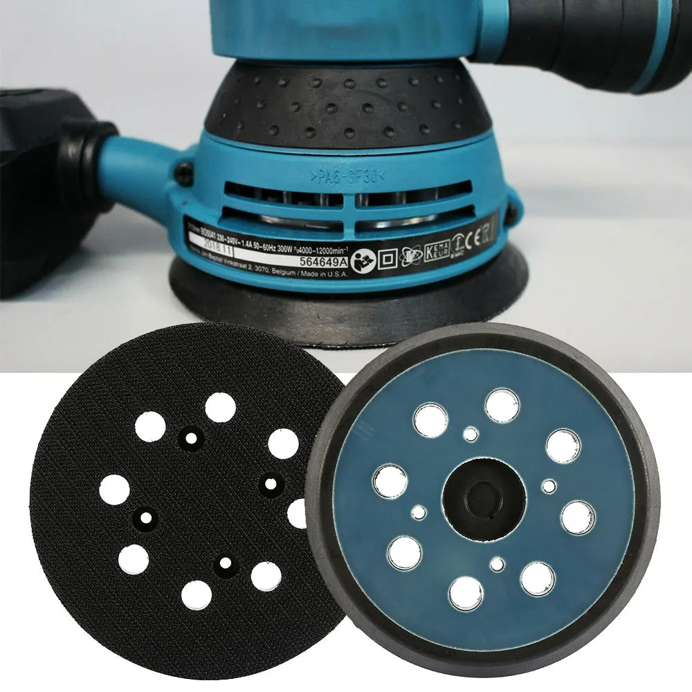 125mm Sanding Backing Pad Electric Tools 5 Inch 8 Holes Backup Stick Polishing Machine Sander Disk Discs Porter Pad Hook Loop Zpaxo