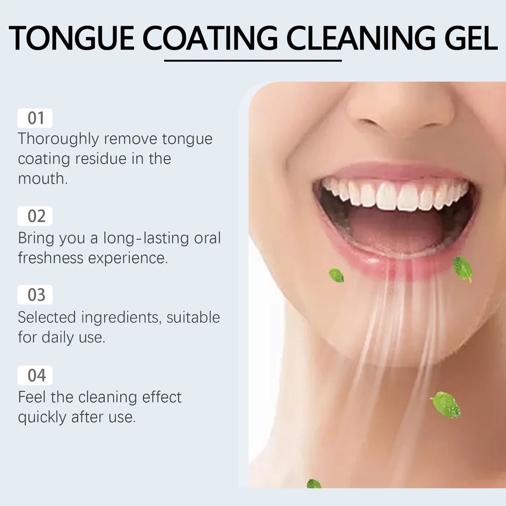 Tongue Cleaning Gel & Brush Set – Fresh Breath Oral Care Kit Tongue Cleaner Kit Zpaxo