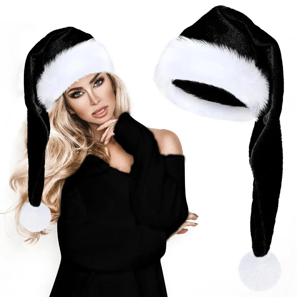 Super Long Velvet Santa Hat – Unisex Christmas Hat Gift Christmas Hat Zpaxo