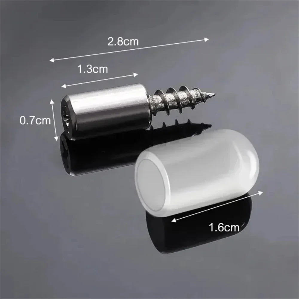 50/10PCS Self Tapping Screw Layer Plate Holder Wardrobe Septum Brackets Fixed Screw Shelf Support Pegs with Non-Slip Sleeve Zpaxo