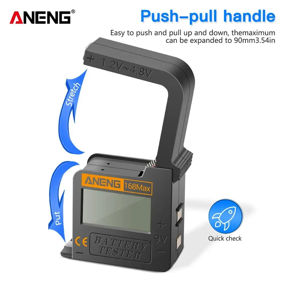 ANENG 168Max Test Checkered Load Analyzer Digital Lithium Battery
