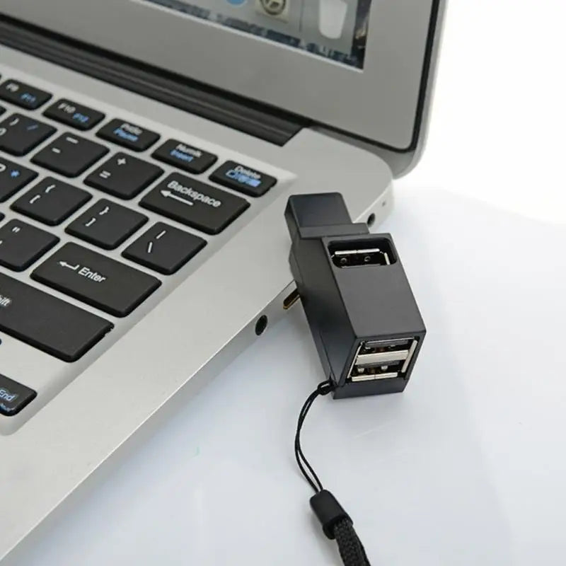 652F Portable USB Adapter Extender 1 to 3 Ports USB2.0 Splitter Multiple Devices to or Laptop Phones Zpaxo