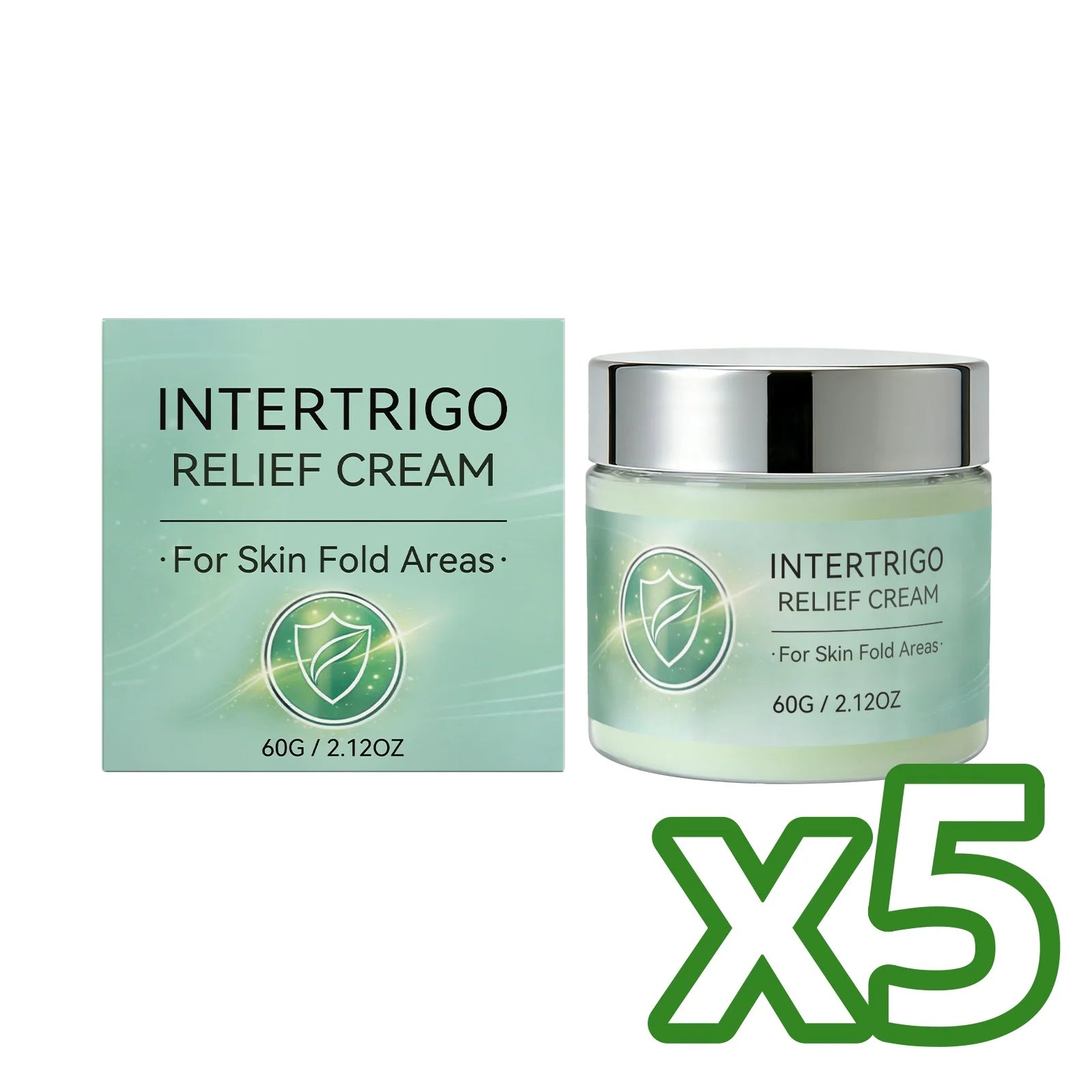 Intertrigo Relief Cream – Skin Fold Care & Anti-Chafing Treatment Skin Fold Cream Zpaxo 60g Boxed x 5