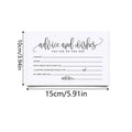 10/25/50/100Pcs Advice and Wishes for the MR and MRS Cards Wedding Advice Cards Wedding Receptions Bridal Showers Zpaxo J2504065-W 25Pcs